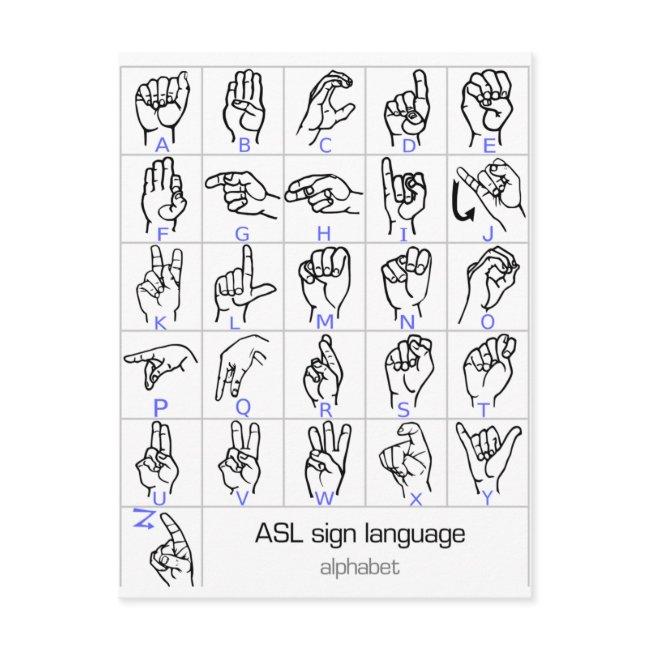Sign Language Alphabet Postinvitations