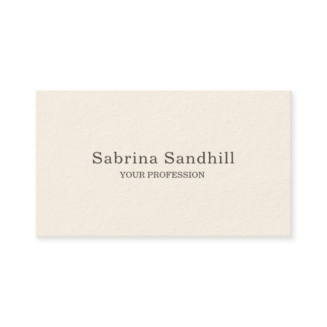 Signature Cream Elegant Plain Simple Minimalist Business Invitations