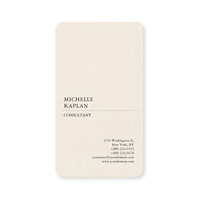 Signature Cream Modern Professional Exclusive Business Invitations