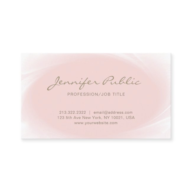 Simple Elegant Design Blush Pink Rose Gold Trendy Business Invitations