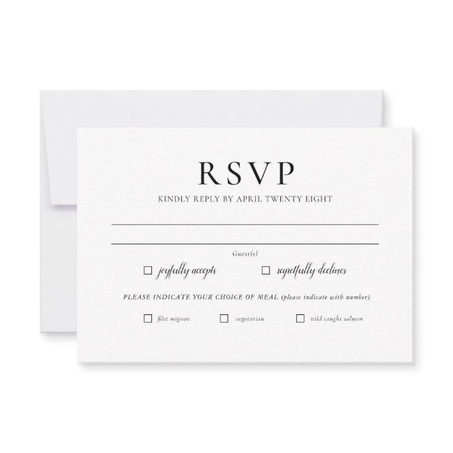 Simple Elegant Minimalist Rsvp Invitation Invitations