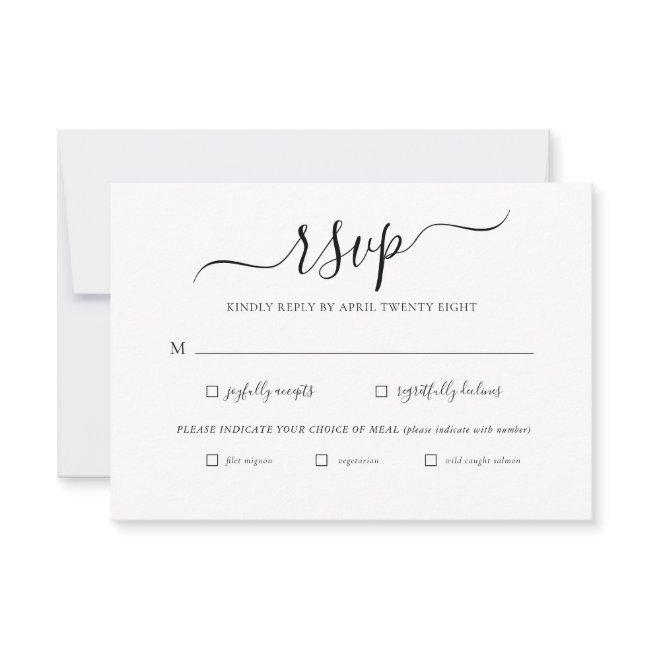 Simple Elegant Minimalist Rsvp Invitation Invitations