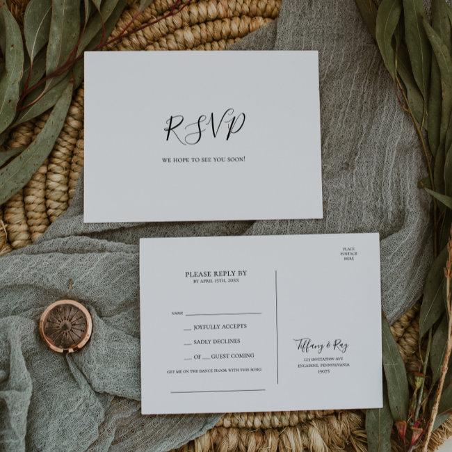 Simple Elegant Song Request Rsvp Postinvitations
