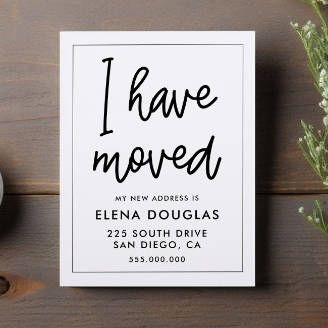 Simple I've Moved Moving Announcement Postinvitations