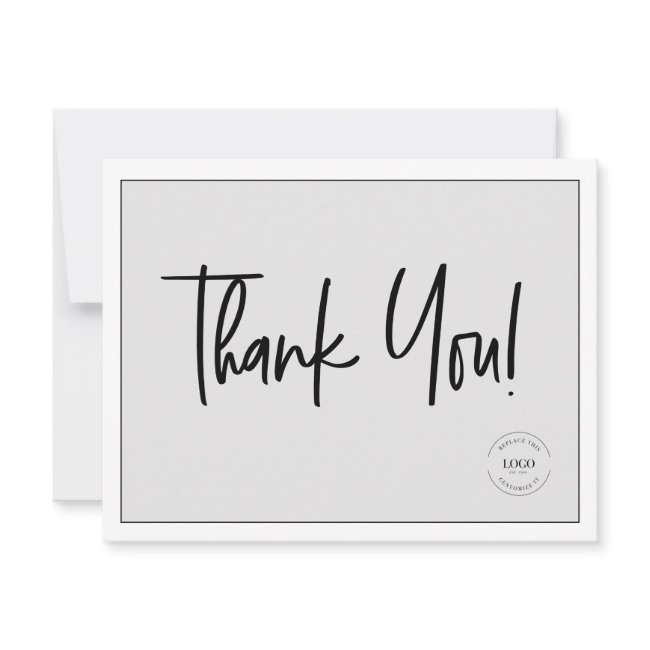 Simple Mod Grey Company Logo Social Thank You