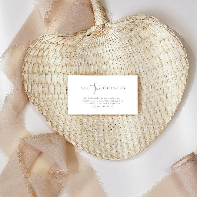 Simple Modern And Minimalist | Wedding Details Enclosure Invitations