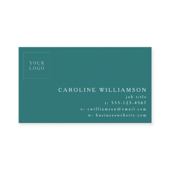 Simple Modern Minimal Professional Logo Emerald Business Invitations