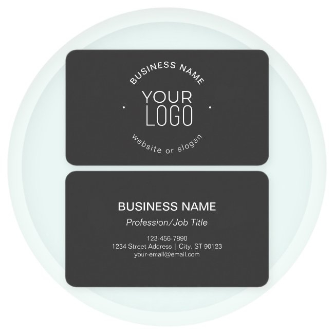 Simple Modern Minimalistic Template | Dark Gray Business Invitations