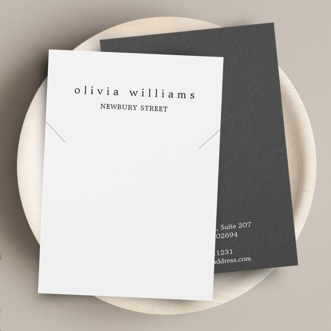 Simple Modern White Necklace Bracelet Display Invitations