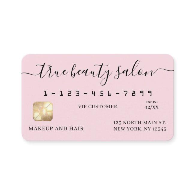 Simple Pink Gold Signature Script Credit Invitations