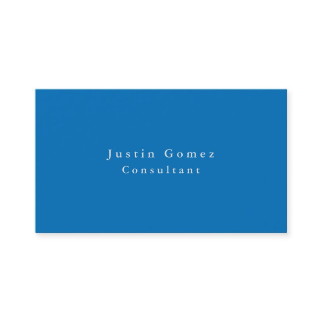 Simple Plain Elegant Spanish Blue Minimalist Business Invitations
