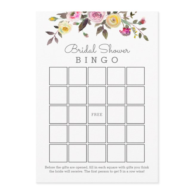 Simply Pretty Bridal Shower Bingo Invitations