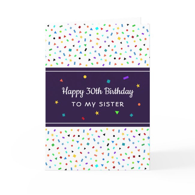 Sister Brother 30th Or Any Birthday Greeting Invitations