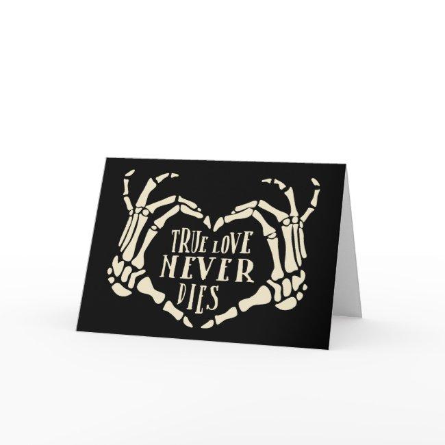 Skeleton Hands Heart Shape Custom Wedding Invitations
