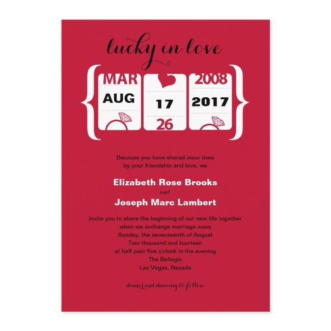Slot Machine Wedding Invitation