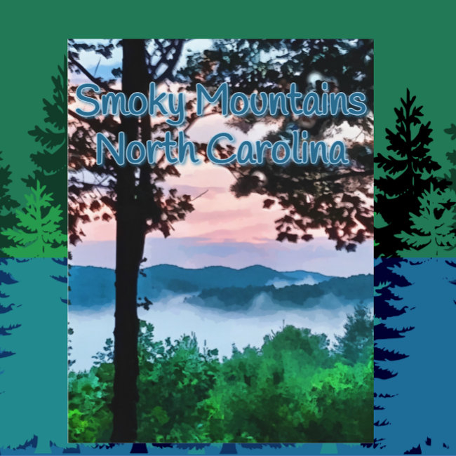 Smoky Mountains, Nc Majestic View And Sunset Postinvitations