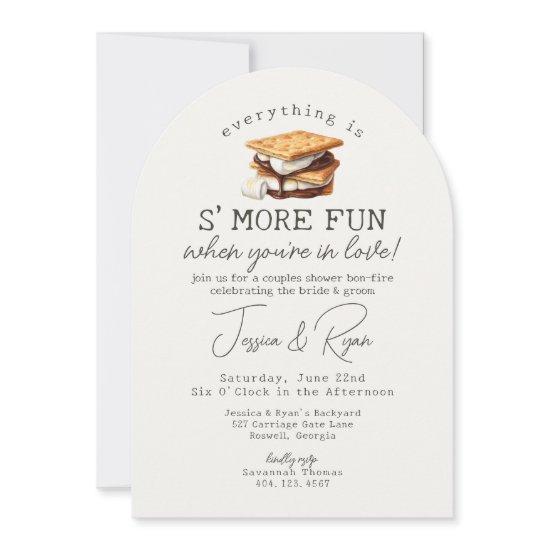 S'mores Fall Bonfire Outdoor Couples Shower Invitation
