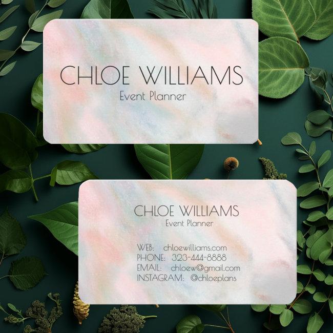 Soft Pastel Painting Abstract Brushstrokes Pink Business Invitations