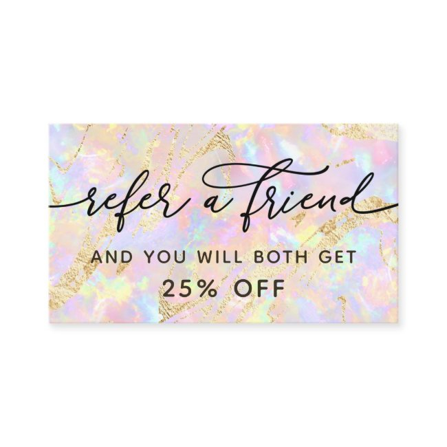 Soft Pink Opal Referral Invitations