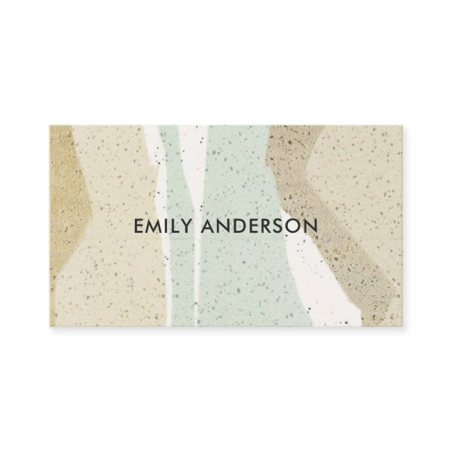 Soft Subtle Aqua Grey Modern Abstract Art Waves Business Invitations
