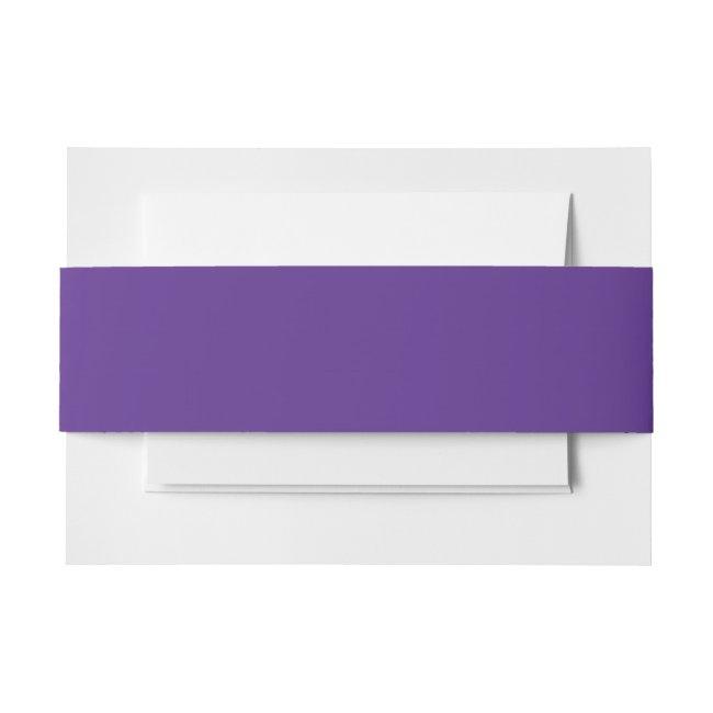 Solid Rich Purple Violet Invitation Belly Band