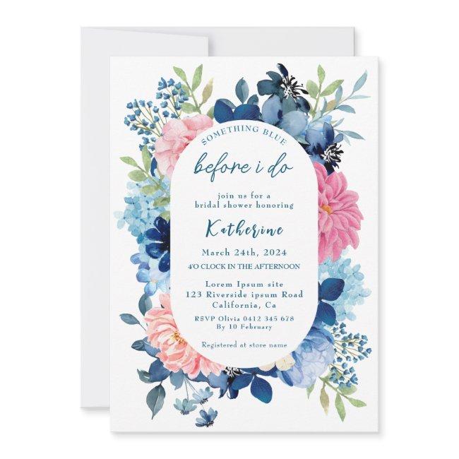 Something Blue Before I Do Bridal Shower Invitation