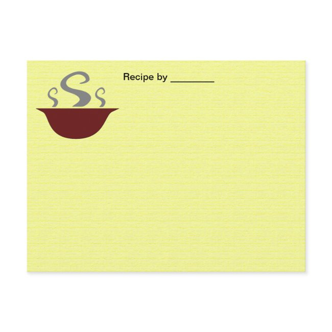 Soup Bowl Recipe Blank Invitations