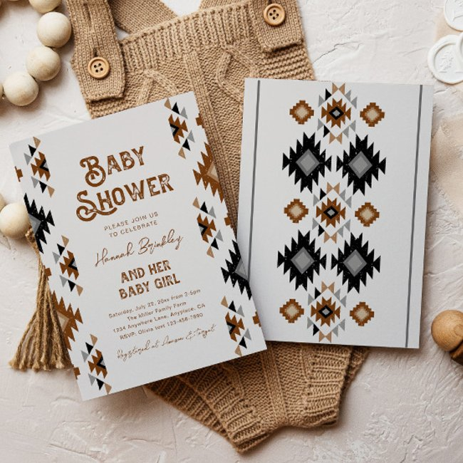 Southwest Baby Shower Invitation