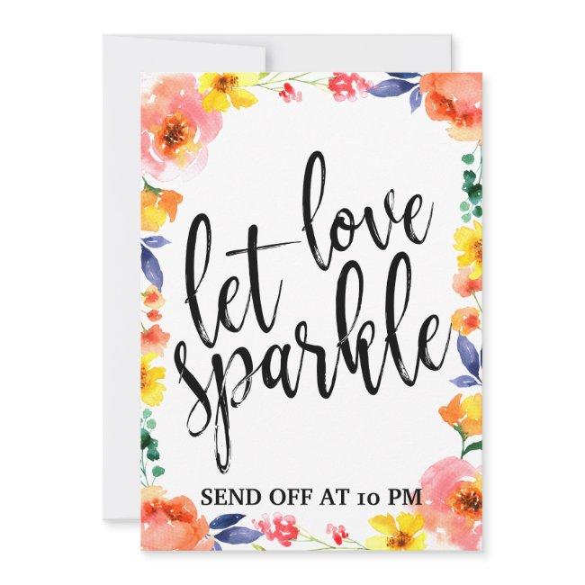 Sparkler Send Off Affordable Floral Wedding Sign