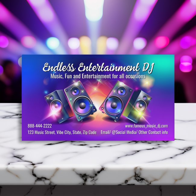 Speakers Dj Party Music Deejay Djs Disc Jockey Business Invitations
