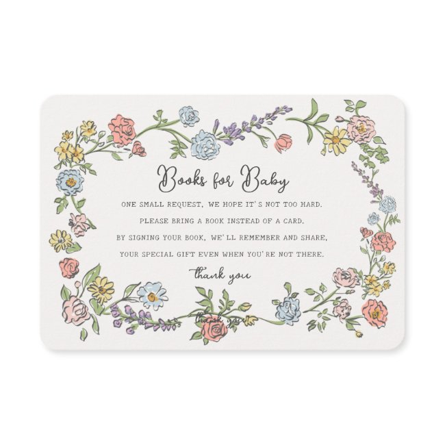 Spring Garden Party Books For Baby Shower Insert