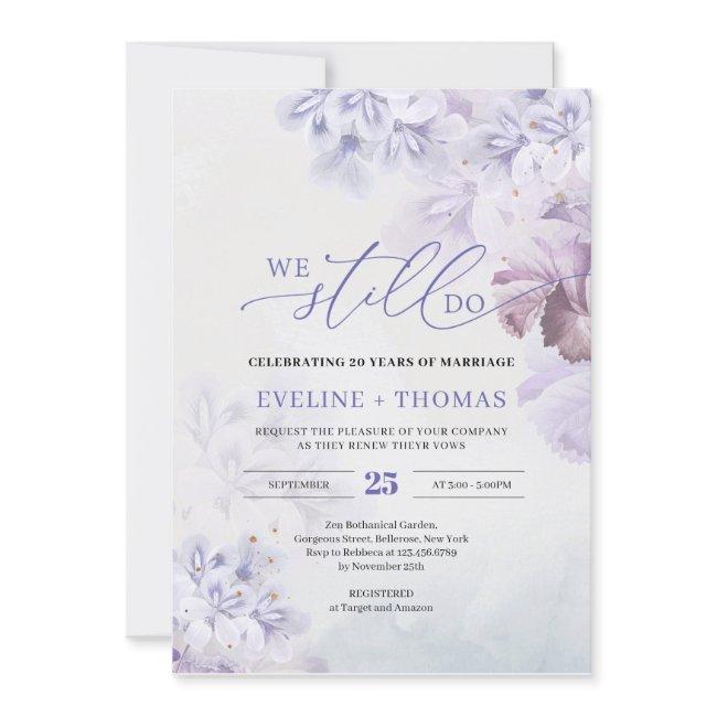 Spring Purple Violet Flowers Mauve We Still Do Invitation