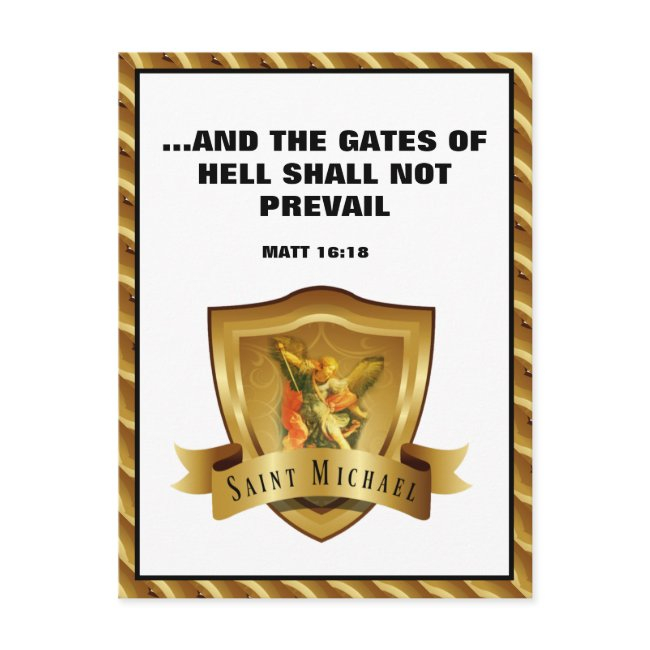 St. Michael Archangel Scripture Bible Verse Postca Postinvitations