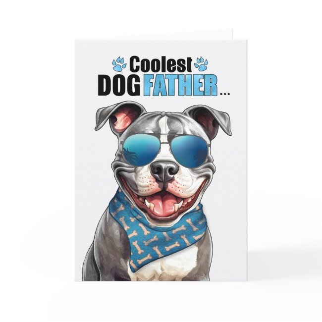 Staffordshire Terrier Dog Coolest Dad Father's Day Holiday Invitations