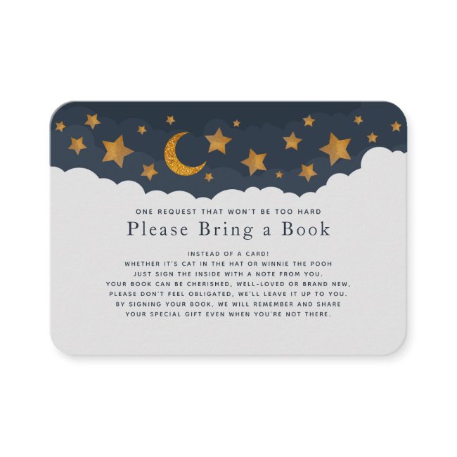 Starry Clouds Baby Shower Please Bring A Book Business Invitations