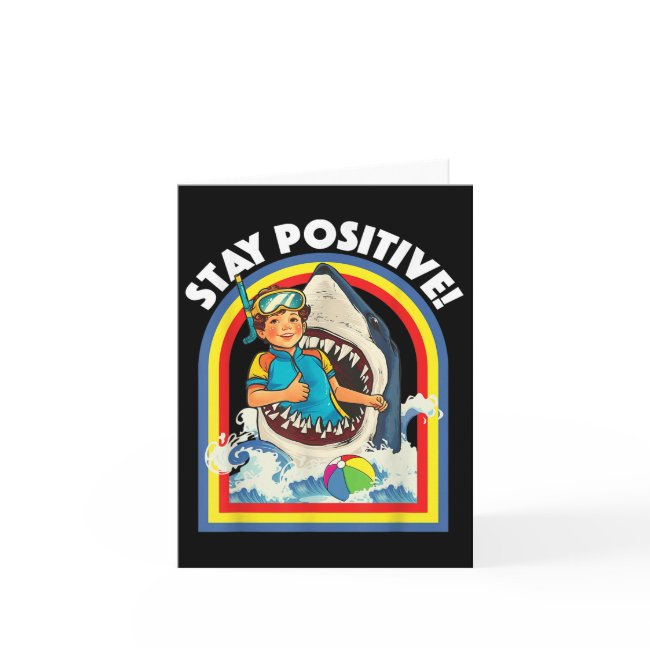 Stay Positive - Shark Lover Wildlife Ocean Sea Ani Invitations