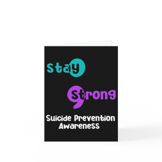 Stay Strong Suicide Prevention Awareness Semicolon Invitations