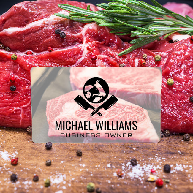 Steak Cuts | Butcher Knives Logo Business Invitations
