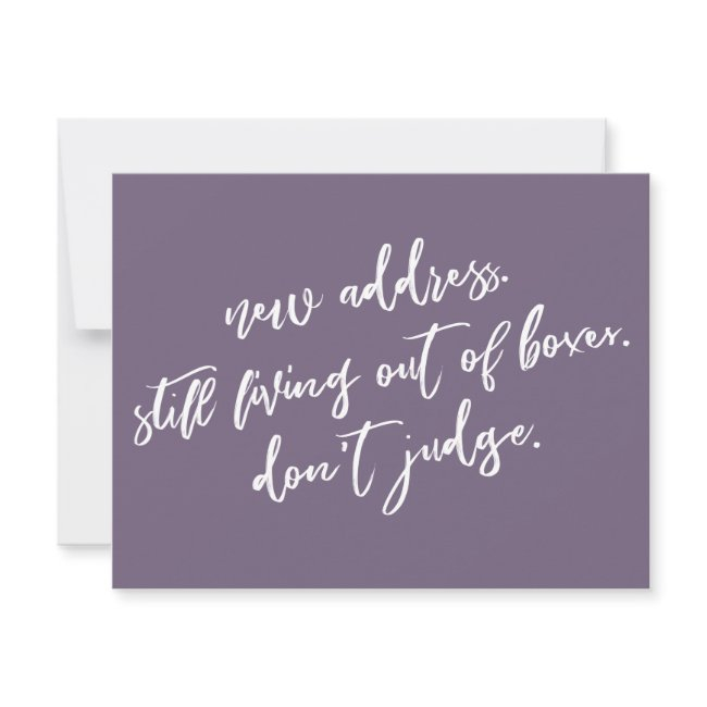 Still Living W/ Boxes Don't Judge Grape Invitations