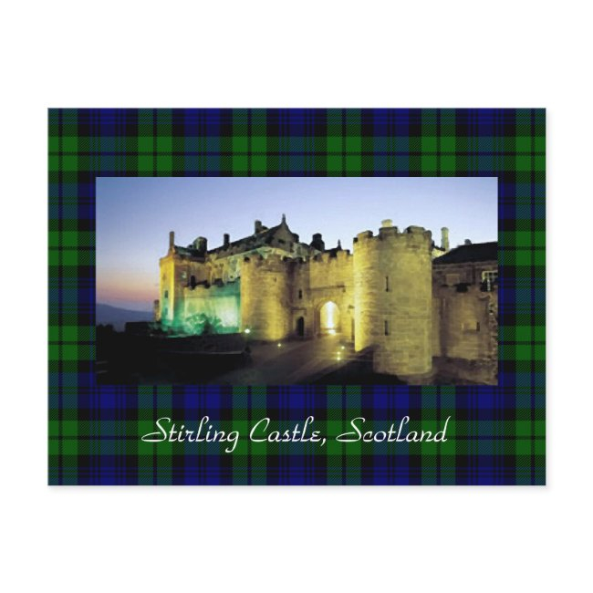Stirling Castle Illuminated Tartan Border Postinvitations