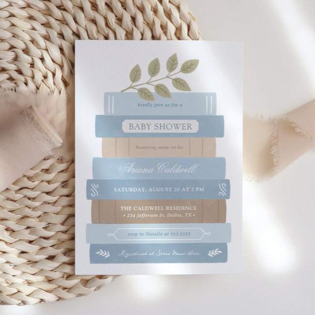 Storybook Blue Boy Baby Shower Invitation