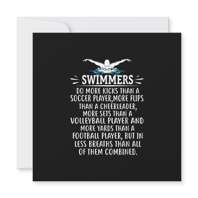 Strong Swimmer Swim Swimming Gifts For Men Women Invitation