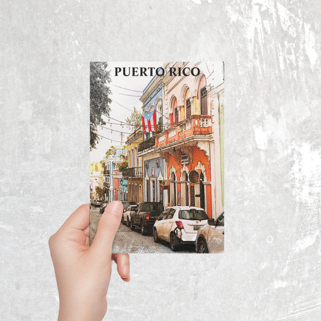 Stunning Puerto Rico Vintage Travel Postinvitations