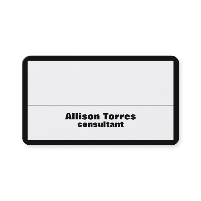 Stylish Black & White Border Plain Creative Modern Business Invitations