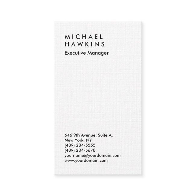 Stylish Linen Professional Plain Manager Business Invitations