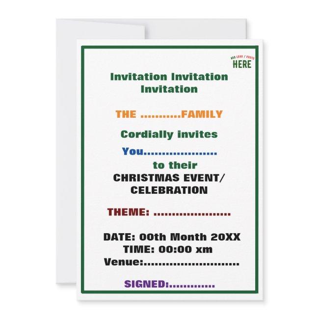Stylish Modern Customizable White Verified Branded Invitation