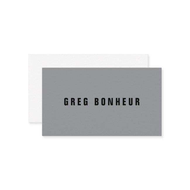 Stylish Modern Looking Name | Gray & Black Enclosure Invitations