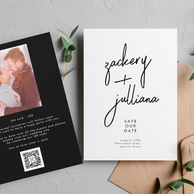 Stylish Names | Photo Custom Save The Date
