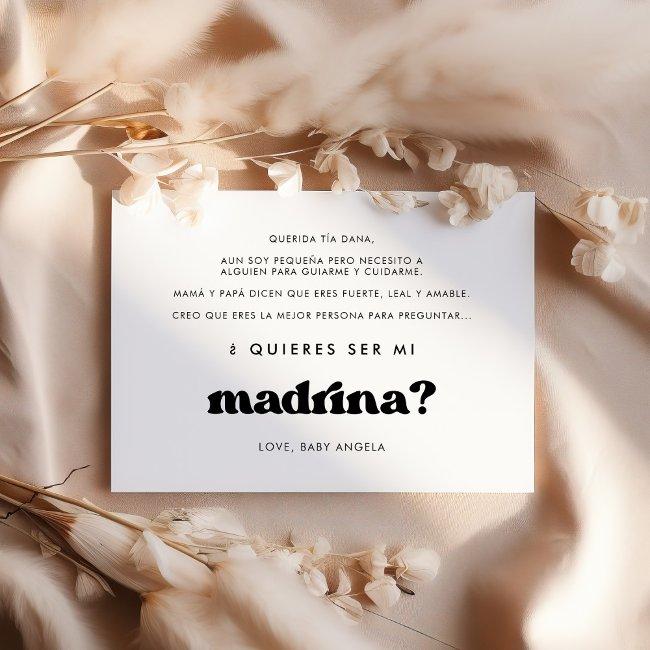 Stylish Quieres Ser Mi Madrina Godmother Invitations