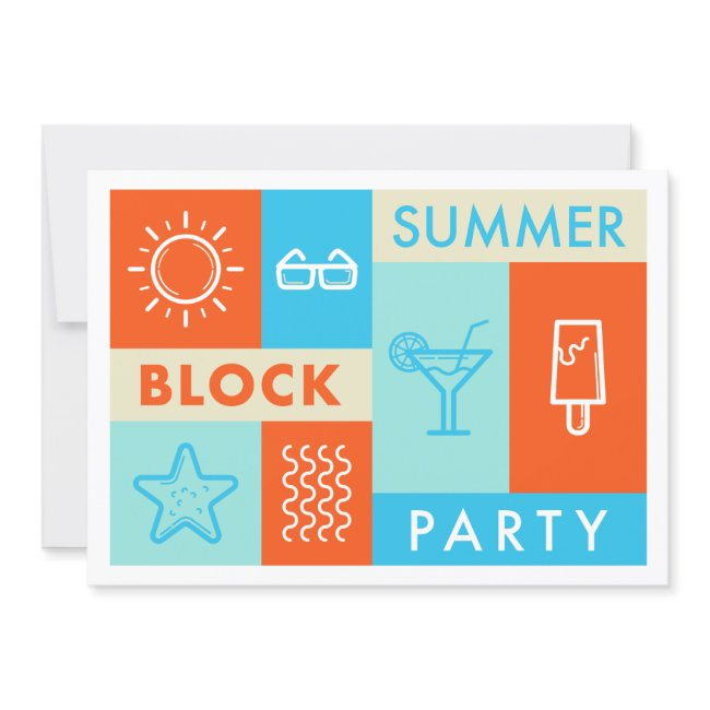 Summer Block Party Invitation